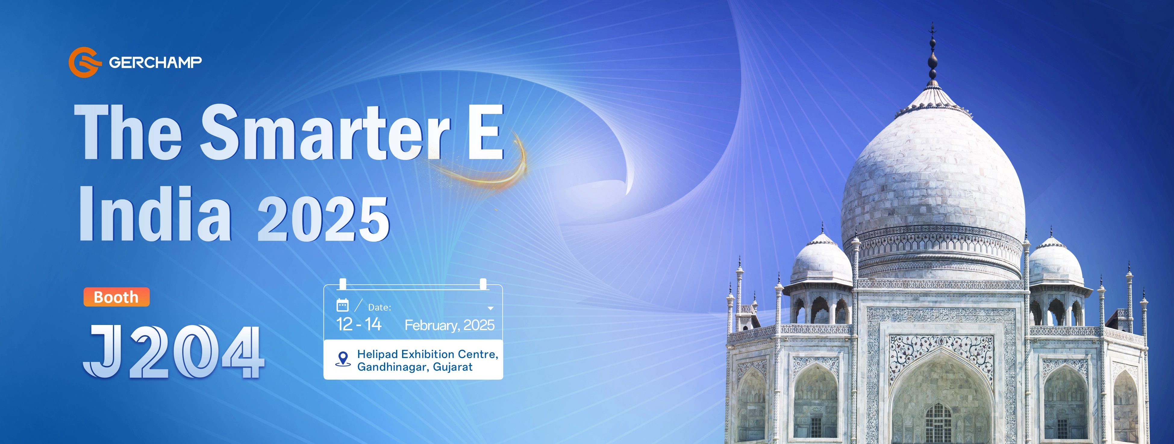 Join Gerchamp at The Smarter E India 2025 – Booth J204!